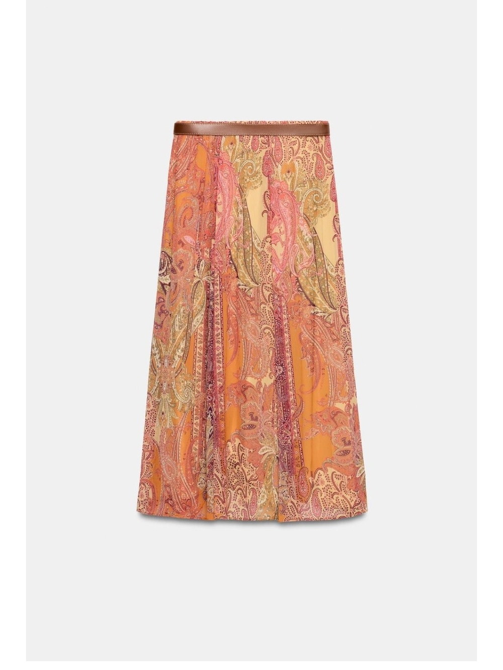 Zara Orange Paisley Maxi Skirt - Picture 6 of 7